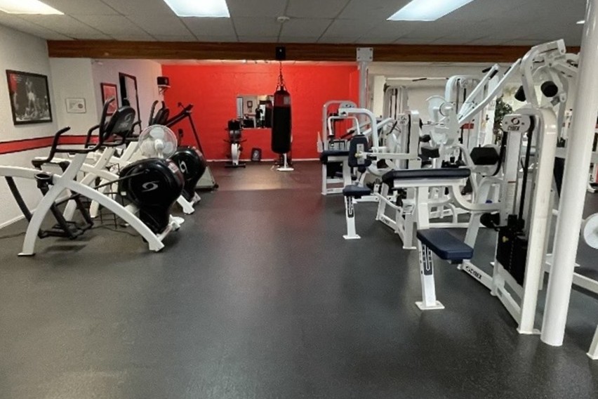 Weight machines and boxing bag